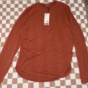 CALIA by Carrie Underwood Rust Long Sleeve Tee